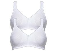 Bügelloser BH SUSA "2er Pack BH ohne Bügel Topsy Plus", Damen, Gr. 90, Cup G, weiß (weiß weiß), Stoff, Obermaterial: 40% Baumwolle CO. 30% Polyamid PA. 30% Elasthan EL., BHs (58723012-90) weiß weiß
