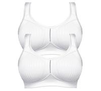 Bügelloser BH SUSA "2er Pack Entlastungs BH Cremona", Damen, Gr. 80, Cup H, weiß (weiß weiß), Obermaterial: 76% Polyamid PA. 24% Elasthan EL., BHs (90530751-80) weiß weiß
