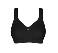 Susa BH Damen ohne Bügel Capri I Damen-BHS mit gemoldeten Cups & Stützblenden I Schönes Hautgefühl, optimale Passform I Hoher I schwarz I 80D