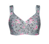 Bügelloser BH SUSA "BH ohne Bügel limited", Damen, Gr. 80, Cup E, bunt (lind, bedruckt), Obermaterial: 48% Polyester PES. 39% Baumwolle CO. 7% Elasthan EL. 6% Polyamid PA., BHs (52176400-80) lind, bed