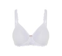 Susa BH ohne Bügel Porto 8233 – gemoldete Cups, Jacquard-Spacer & elastische Spitze – Weiß 75B