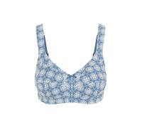 Bügelloser BH SUSA "BH ohne Bügel Print", Damen, Gr. 85, Cup F, blau (blau, weiß), Obermaterial: 50% Polyester PES. 34% Baumwolle CO. 11% Elasthan EL. 5% Polyamid PA., BHs (42233649-85) blau, weiß