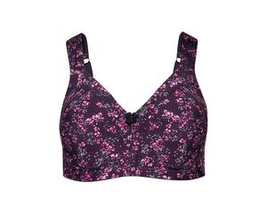 Bügelloser BH SUSA "Entlastungs BH Prints", Damen, Gr. 120, Cup E, lila (lila, bedruckt), Stoff, Obermaterial: 44% Baumwolle CO. 42% Polyester PES. 7% Polyamid PA. 7% Elasthan EL., BHs (70104663-120)