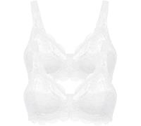 Bügelloser BH SUSA "Latina", Damen, Gr. 90, Cup D, weiß, Spitze, Obermaterial: 77% Polyamid, 15% Baumwolle, 8% Elasthan, bequem, BHs, zarte Spitze, atmungsaktiv, elastisch, bequem, BH-Set (74630808-90