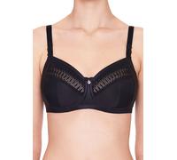 Bügelloser BH SUSA "Santorin", Damen, Gr. 85, Cup D, schwarz, Obermaterial: 54% Polyester, 36% Polyamid, 10% Elasthan, BHs, Schweizer Tüllstickerei, Schmuckstein, genähte Cups, hohe Stegmitte (2182726
