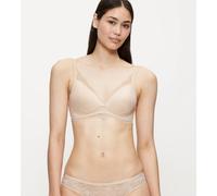 Bügelloser BH TRIUMPH "Amourette Charm", Damen, Gr. 85, Cup A, beige (creamy dream), Microtouch, Obermaterial: 47% Polyamid, 36% Polyester, 17% Elasthan, BHs, Stretch-Spitze, tiefer V-Ausschnitt, weic