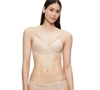 Bügelloser BH TRIUMPH "Amourette Charm", Damen, Gr. 95, Cup B, beige (creamy dream), Microtouch, Obermaterial: 47% Polyamid, 36% Polyester, 17% Elasthan, BHs, Stretch-Spitze, tiefer V-Ausschnitt, weic