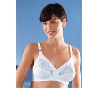 Bügelloser BH TRIUMPH, Damen, Gr. 80, Cup D, weiß, 33% Polyamid, 31% Baumwolle, 26% Polyester, 10% Elasthan, BHs BH Spitzenwäsche Spitzen-BH Bügelloser-BH (601309-80) weiß
