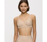 Bügelloser BH TRIUMPH "Doreen + Cotton 01 N", Damen, Gr. 110, Cup E, beige (natur), Microtouch, Obermaterial: 35% Polyester, 29% Polyamid, 22% Baumwolle, 13% Elasthan, 1% Viskose, unifarben, BHs, mit