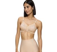 Bügelloser BH TRIUMPH "Doreen X", Damen, Gr. 85, Cup E, beige (natur), Microtouch, Obermaterial: 84% Polyamid, 10% Elasthan (LYCRA), 6% Baumwolle, unifarben, BHs, mit Spitzendetails (616091-85) natur