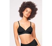 Bügelloser BH TRIUMPH "Micro Fun", Damen, Gr. 80, Cup D, schwarz, Microtouch, Obermaterial: 82% Polyamid, 18% Elasthan (LYCRA), BHs, nahtlos vorgeformte Cups (530925-80) schwarz