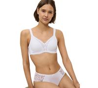 Bügelloser BH TRIUMPH "Modern Lace+Cotton", Damen, Gr. 80, Cup D, weiß, Microtouch, Obermaterial: 50% Polyamid, 30% Baumwolle, 20% Elasthan, BHs, Spitzeneinsätze, starker Halt ohne Bügel, atmungsaktiv