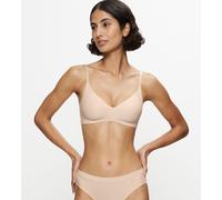 Bügelloser BH TRIUMPH "Pure Micro N", Damen, Gr. 85, Cup C, beige (cameo beige), Single Jersey, Obermaterial: 74% Polyamid, 26% Elasthan, clean, unifarben, Basic, BHs, nahezu unsichtbar (49865556-85)