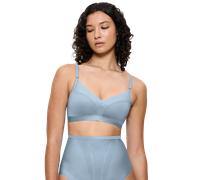 Bügelloser BH TRIUMPH "Shape Smart", Damen, Gr. 3, N-Gr, blau (chambray), Microtouch, Obermaterial: 69% Polyamid, 31% Elasthan, unifarben, BHs, glättend, vorgeformte Cups, weich und leicht formend (21