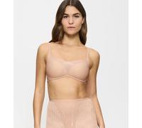 Bügelloser BH TRIUMPH "Shape Smart Ellipse", Damen, Gr. 4, N-Gr, beige (neutral beige), Microtouch, Obermaterial: 48% Polyamid, 27% Polyester, 25% Elasthan, BHs, glättend, tieferes Dekolleté, wellenfö