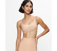 Bügelloser BH TRIUMPH "Shape Smart P", Damen, Gr. 5, N-Gr, beige (neutral beige), Microtouch, Obermaterial: 51% Polyamid, 25% Polyester, 24% Elasthan, unifarben, BHs, glättend und schmeichelnd (128428