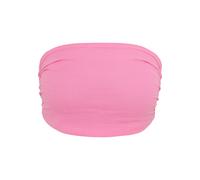 Bügelloser BH URBAN CLASSICS "Urban Classics Damen Ladies Neon Bandeau Top", Damen, Gr. S, Cup 0, neonpink, 95% Baumwolle, 5% Elasthan, BHs (74127652-S) neonpink