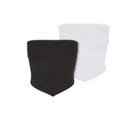 Urban Classics Damen TB6872A-Ladies Knotted Bandeau Top 2-Pack Unterhemd, White+Black, S