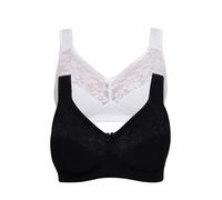 Bügelloser Komfort-BH im Doppelpack weiß 85 D