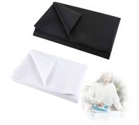 Bügelvlies, Mitteldick Aufbügelbarer Einlagestoff, Vlieseline zum Aufbügeln, Bügelvlies zum Verstärken, für Bügeln von Falten, Nähen, Verstärken von Kleidung (Schwarz, Weiß) (schwarz 1)