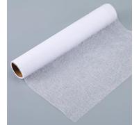 Bügelvlies Stoff, 1 Rollen 30 × 450 cm Vlieseline zum Aufbügeln Leichtes Bügelvlies zum Verstärken, Bügelvlies Beidseitig Haftend für Nähhandwerk Basteln Heimwerken Stickereien (Weiß)