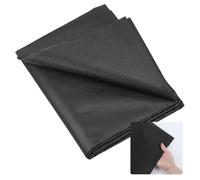 Bügelvlies Stoff 300 x 100 cm, 50g/m² Vlieseline zum Aufbügeln, Bügeleinlage Weiß, Vliesstoff Einlagestoff Leichtes Einlagestoff zum Aufbügeln für Nähhandwerk Basteln Heimwerken Stickereien (Schwarz)