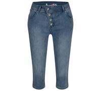 Buena Vista Damen Capri Jeans Malibu (as3, Alpha, s, Regular, Regular, Light Stone)
