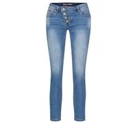 Buena Vista Damen Jeans Malibu 7/8 Cozy Denim Slim Fit Blue (82), M