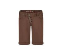 Buena Vista Bermudas mit Knopfleiste Modell 'Malibu' in Schoko, Größe L