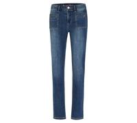 Buena Vista Straight Fit Jeans im Used-Look Modell 'Stella' in Dunkelblau, Größe L