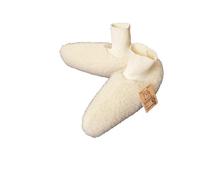 Bündchen-Bettschuhe Wolle, 100 % Schurwolle i. F., Farbe Ecru, Größe 38-39, 12113000102