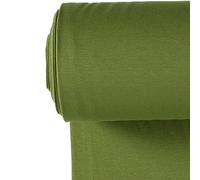 Bündchenstoff Meterware | Uni Jersey | Oeko-Tex Schlauchware glatt 70 cm breit | 38 Farben 0,5m (kiwi)