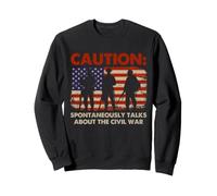 Bürgerkriegsgeschichte Buff Humor spricht über Bürgerkrieg Vorsicht Sweatshirt