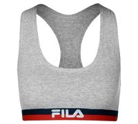 FILA Damen Bustier - Bra, Sport-BH, Racerback, Cotton Stretch, einfarbig, XS-XL Grau XS