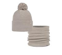 BUFF® Bundle BUFF® Knitted Mütze Renvi Birch Gray und Knitted & Fleece Neckwarmer Renvi Birch Gray Einzelgröße Erwachsene