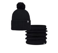 BUFF® Bundle BUFF®Knitted Mütze Renvi Schwarz und Knitted & Fleece Neckwarmer Renvi Schwarz Einzelgröße Erwachsene