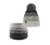BUFF® Bundle Knitted & Fleece Band Hut Masha Grau und Knitted & Fleece Neckwarmer Masha Grau Einzelgröße Erwachsene