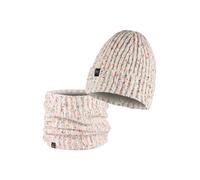 BUFF® Bundle Knitted & Fleece Band Mütze Kim Blanco und Knitted & Fleece Neckwarmer Kim Blanco Einzelgröße Erwachsene