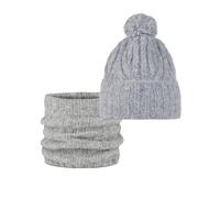 BUFF® Bundle Knitted Mütze Nerla grau und Knitted Neckwarmer Nerla grau Einzelgröße Erwachsene