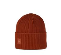 unisex buff crossknit mutze rot