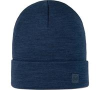 Buff Merino Heavyweight Beanie, solid night blue