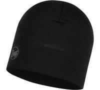 Midweight Merino Wool Hat, solid black solid black