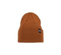 buff knitted beanie braun