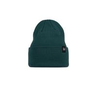 buff knitted beanie grun