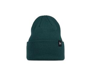 buff knitted beanie grun