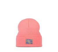 Buff Knitted Beanie Junior bery rose pink