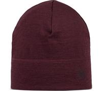 Buff Merino Lightweight Beanie Solid Garnet One Size