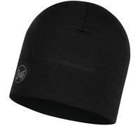 Midweight Merino Wool Hat, solid black solid black