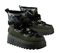 Buffalo Damen Schuhe Stiefeletten Winterstiefel Eliza Snow Boot, Farbe:Khaki, Schuhgröße:EUR 38, Artikel:-Khaki