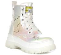Buffalo Ashpha Damen Rld Butt Mermaid Iridescent Shimmer Bt Plateau, weiß, 38 EU